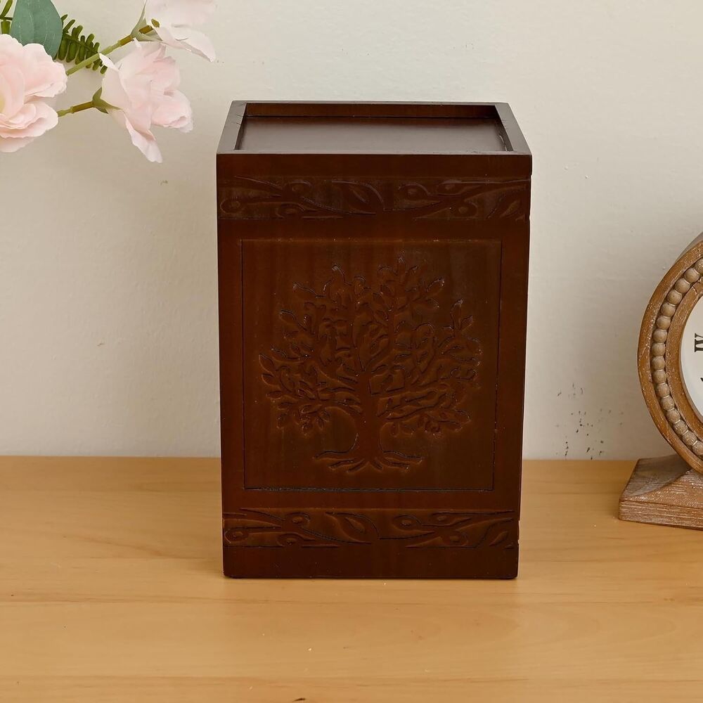 Elegant Wooden Tree of Life Cremation Urns for Human and Pet Ashes - Picture 3 of 3